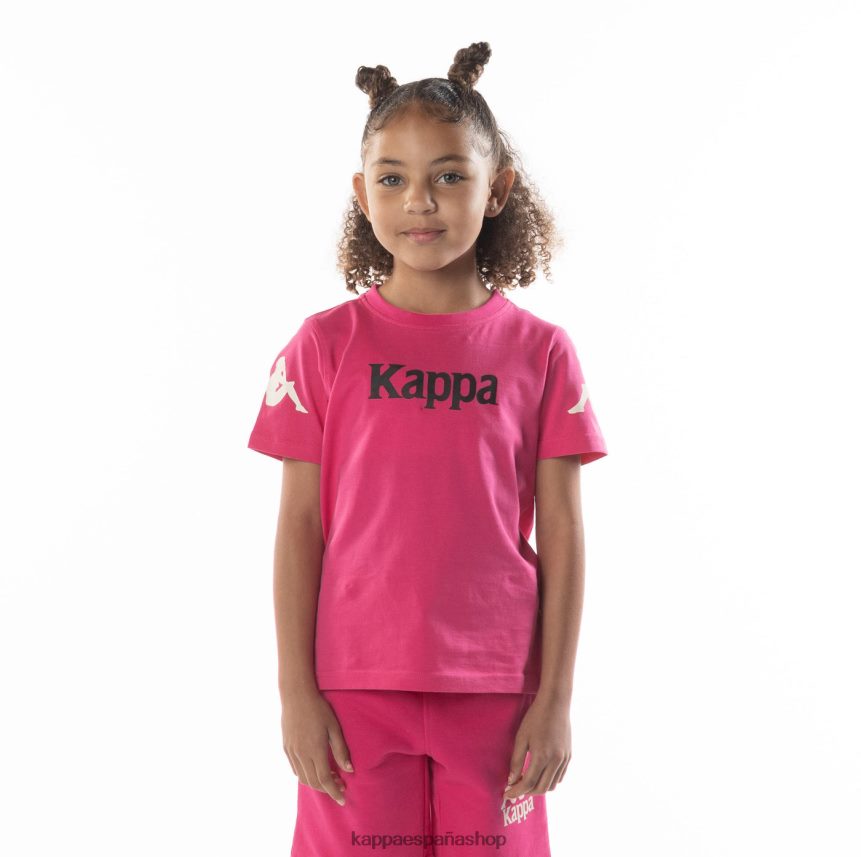 Kappa niños camiseta paroo auténtica para niños rosa negro 4P8JZR689