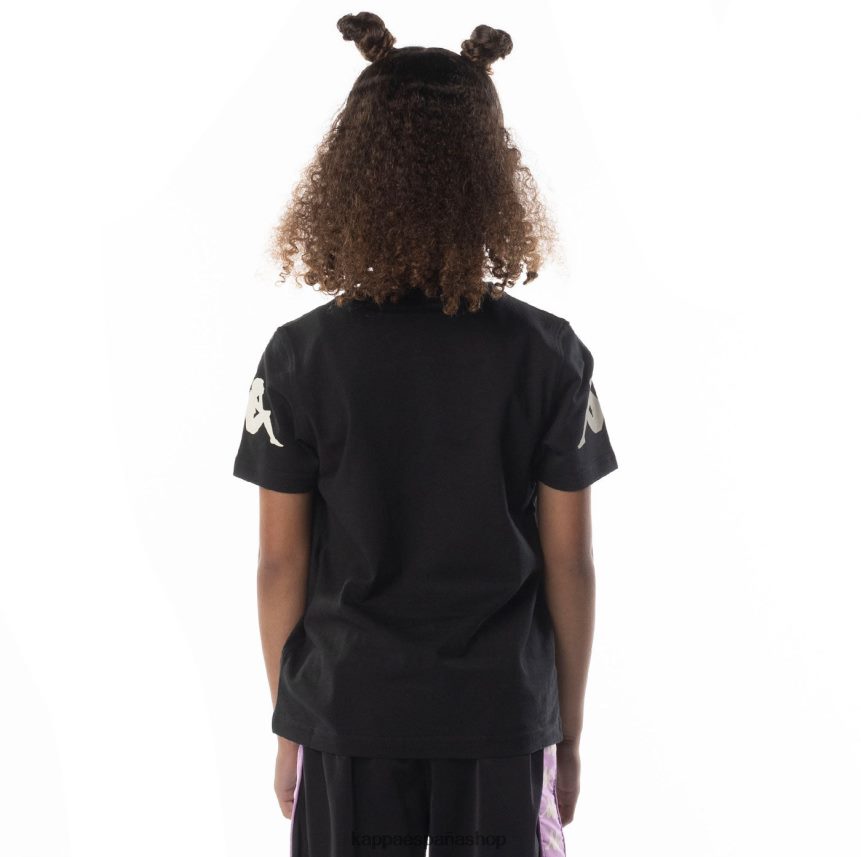 Kappa niños camiseta paroo auténtica para niños violeta humo negro 4P8JZR690