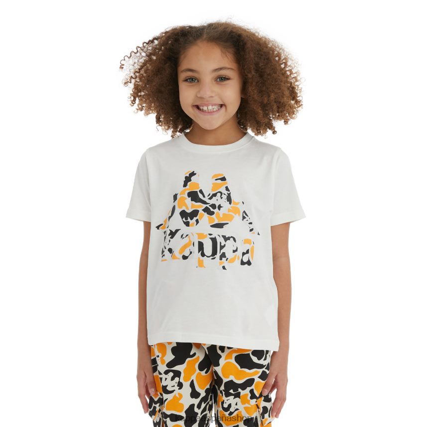 Kappa niños camiseta phullo auténtica para niños humo negro naranja claro 4P8JZR718