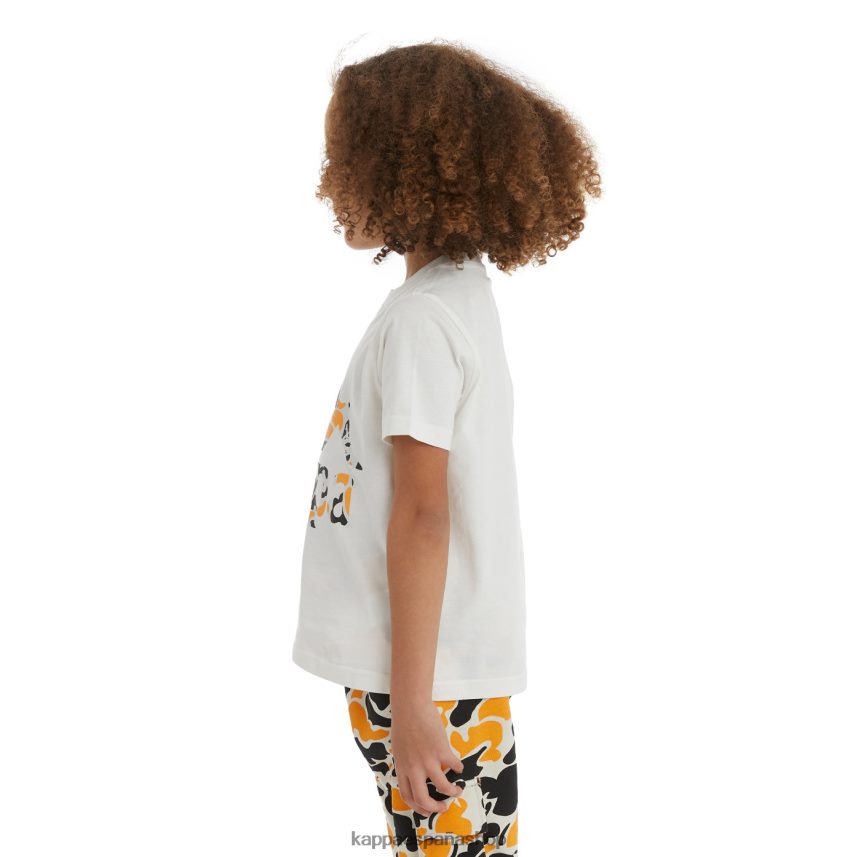 Kappa niños camiseta phullo auténtica para niños humo negro naranja claro 4P8JZR718