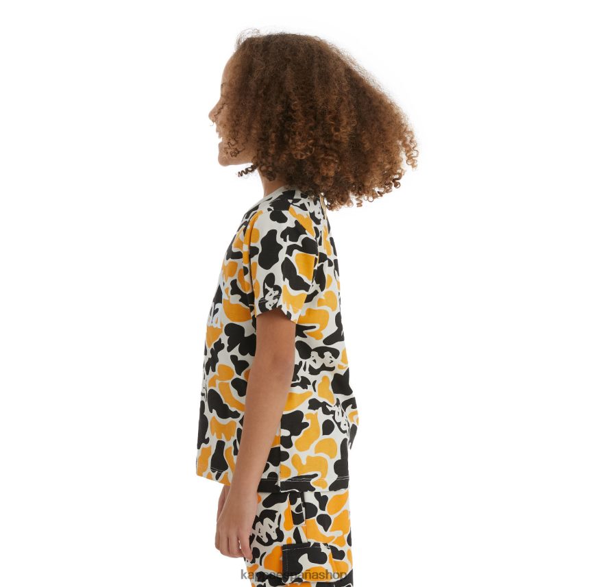Kappa niños camiseta pyllo auténtica para niños humo negro naranja claro 4P8JZR724