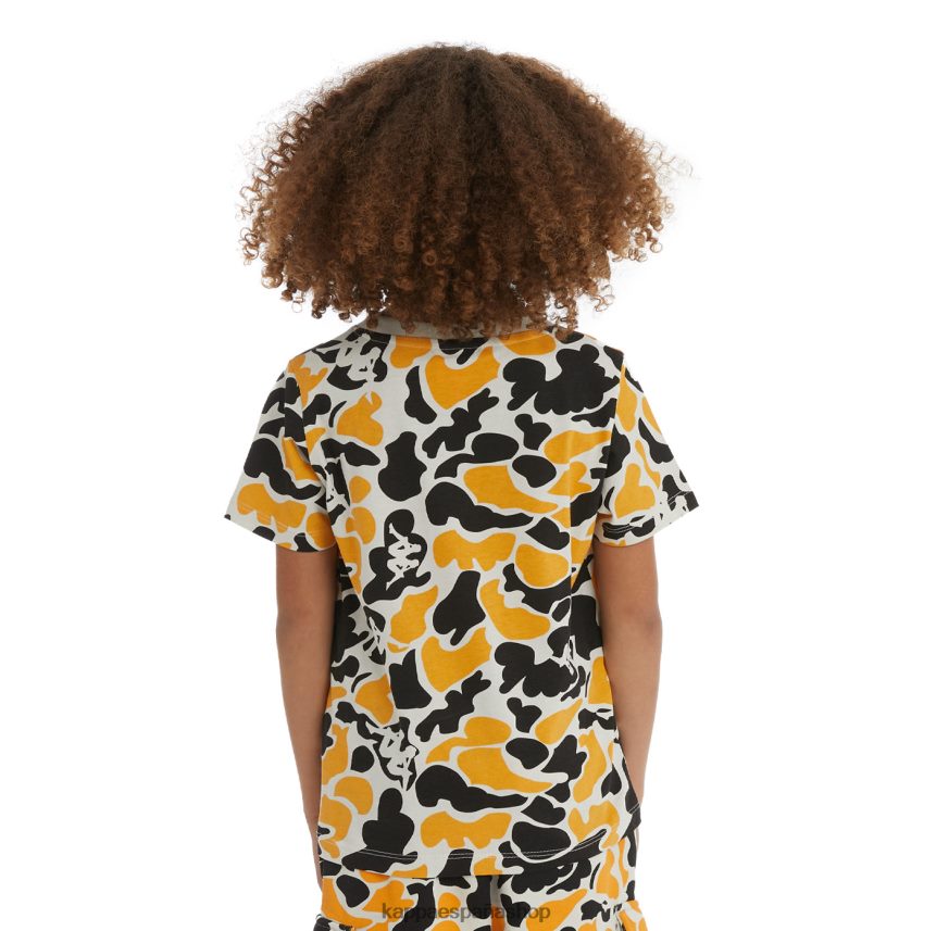 Kappa niños camiseta pyllo auténtica para niños humo negro naranja claro 4P8JZR724