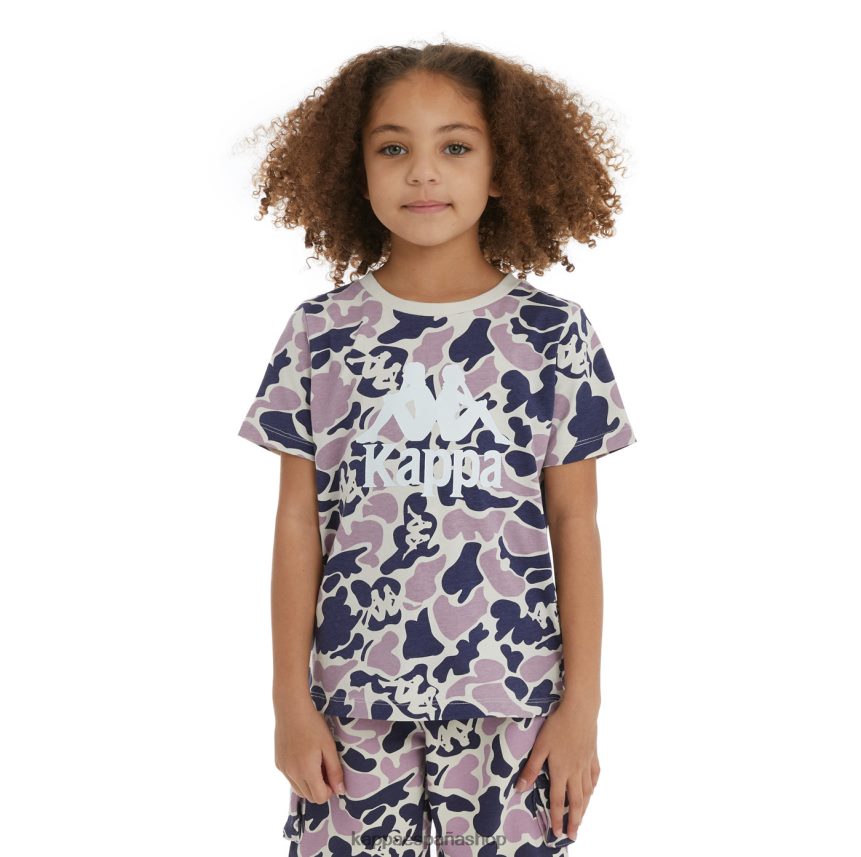 Kappa niños camiseta pyllo auténtica para niños violeta azul marino 4P8JZR723