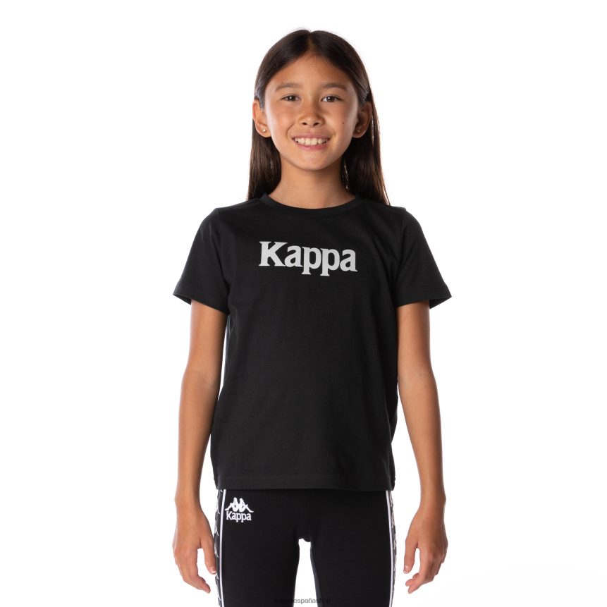 Kappa niños camiseta runis autentica para niños humo negro 4P8JZR666