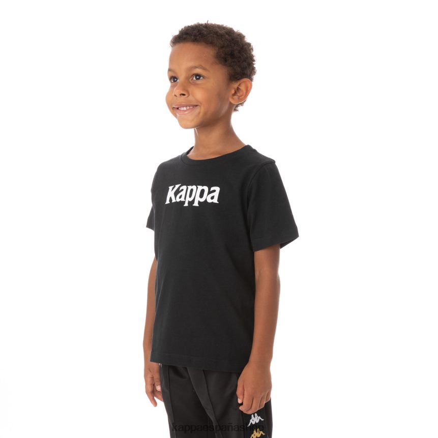 Kappa niños camiseta runis autentica para niños humo negro 4P8JZR759