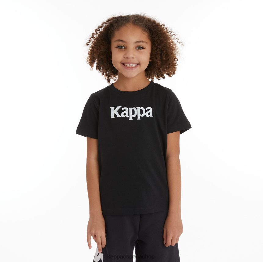 Kappa niños camiseta runis autentica para niños humo negro naranja claro 4P8JZR729