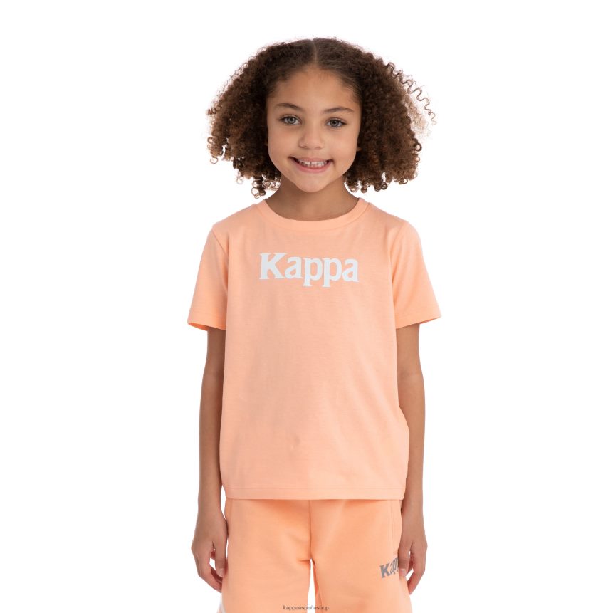 Kappa niños camiseta runis autentica para niños melocotón blanco 4P8JZR727