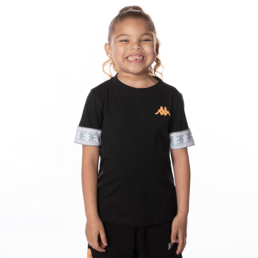 Kappa niños camiseta torby 222 banda niños negro azabache 4P8JZR654