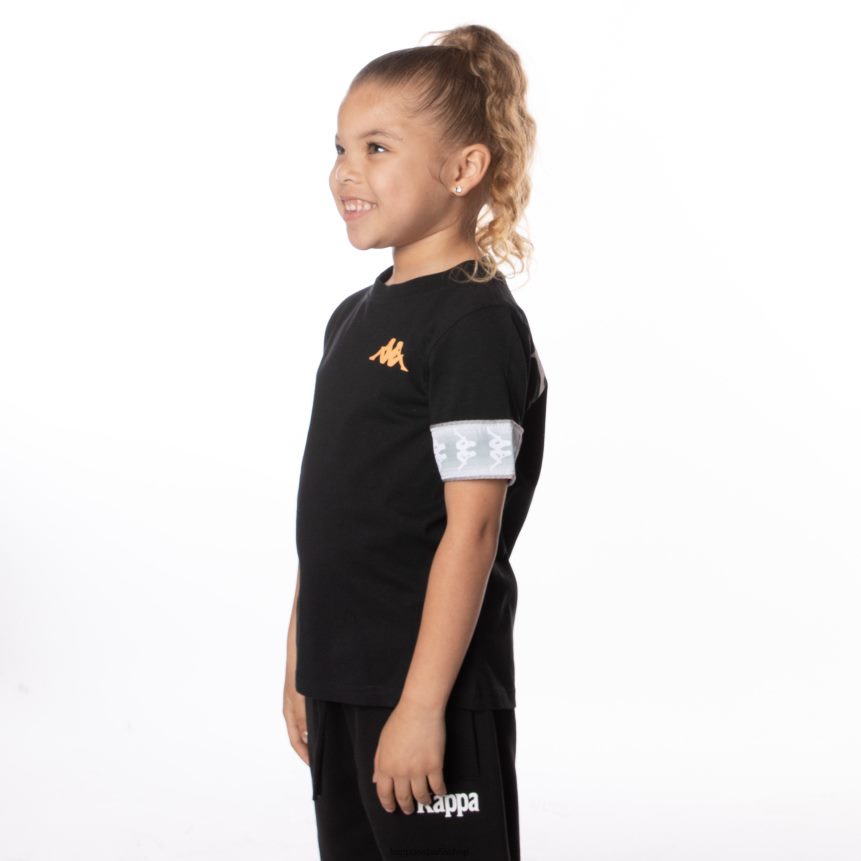Kappa niños camiseta torby 222 banda niños negro azabache 4P8JZR654