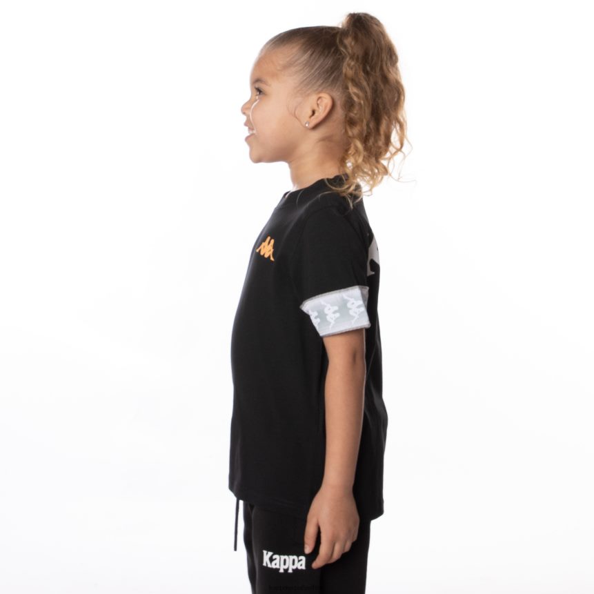 Kappa niños camiseta torby 222 banda niños negro azabache 4P8JZR654