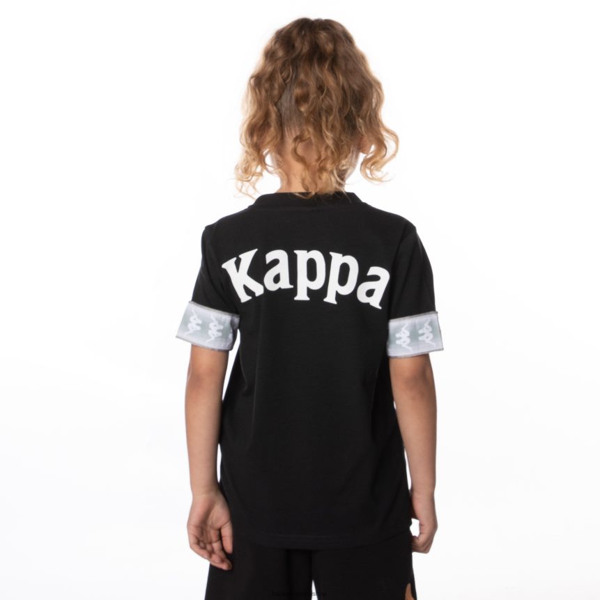 Kappa niños camiseta torby 222 banda niños negro azabache 4P8JZR654