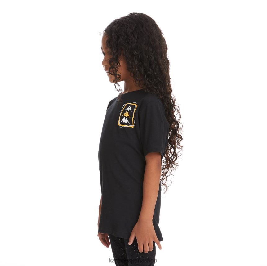 Kappa niños camiseta vlado auténtica para niños humo negro 4P8JZR755