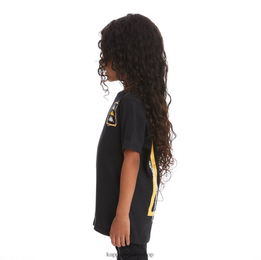 Kappa niños camiseta vlado auténtica para niños humo negro 4P8JZR755