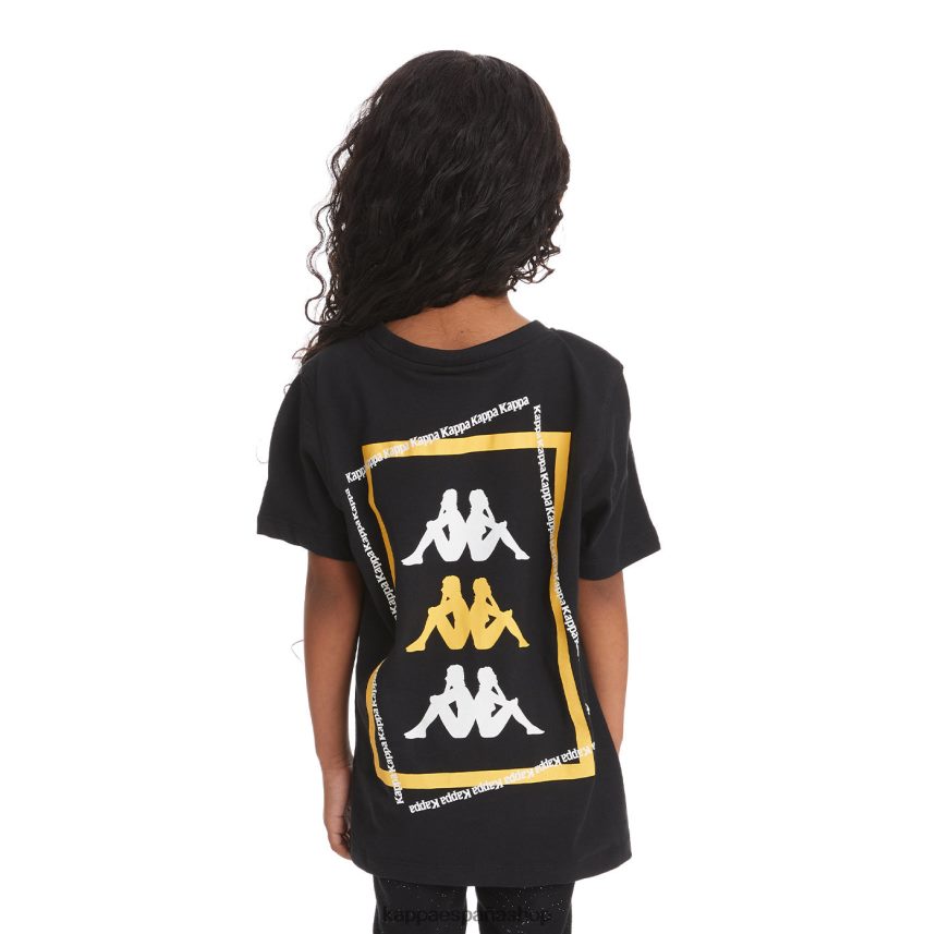 Kappa niños camiseta vlado auténtica para niños humo negro 4P8JZR755