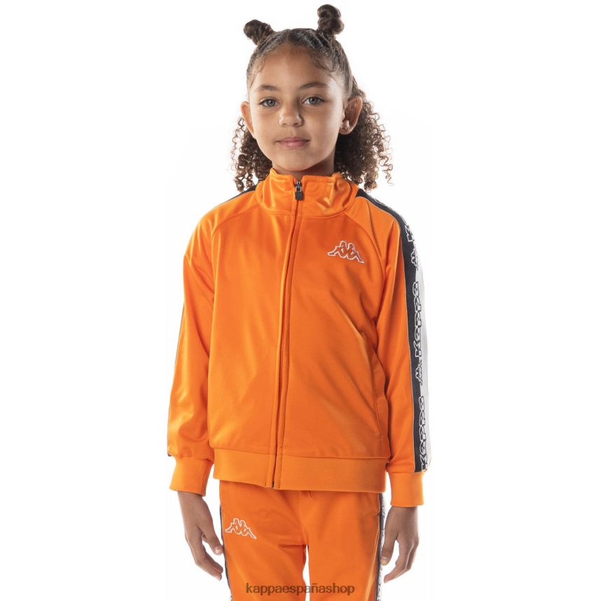 Kappa niños chamarra deportiva con cinta del logo naranja 4P8JZR415