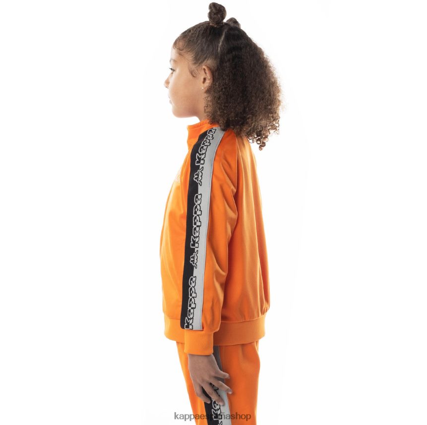 Kappa niños chamarra deportiva con cinta del logo naranja 4P8JZR415
