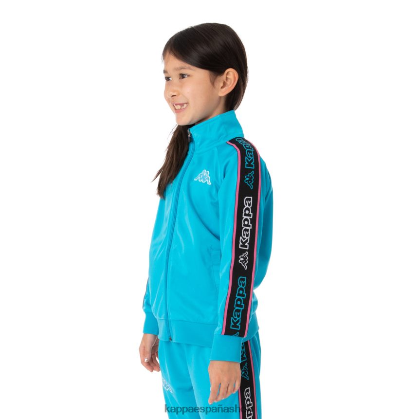 Kappa niños chaqueta deportiva artem 2 con cinta del logo para niños azul 4P8JZR449
