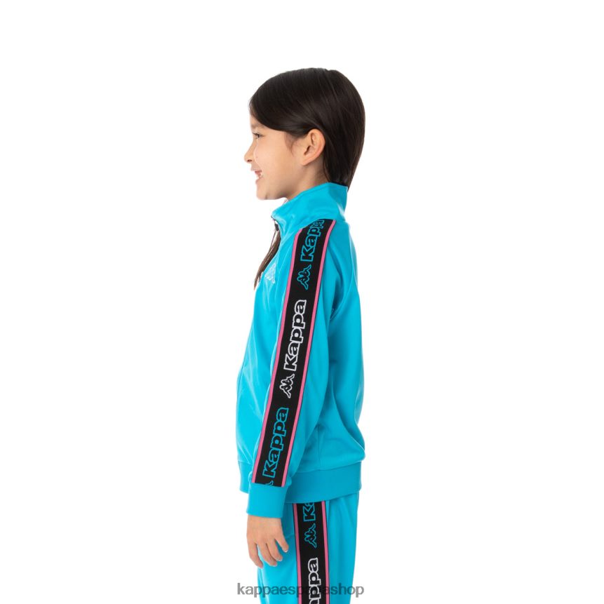 Kappa niños chaqueta deportiva artem 2 con cinta del logo para niños azul 4P8JZR449