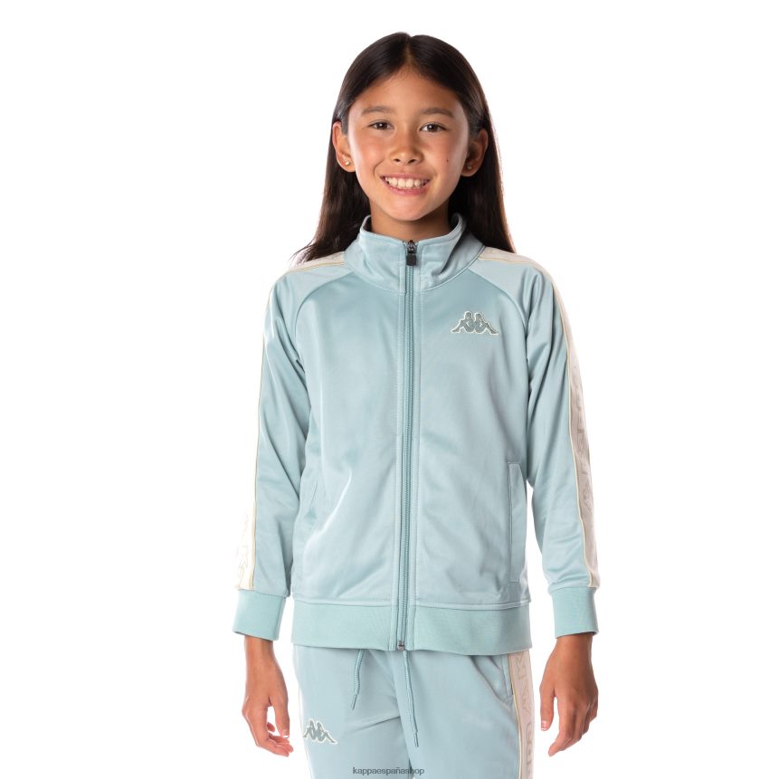 Kappa niños chaqueta deportiva artem 2 con cinta del logo para niños azul claro 4P8JZR403