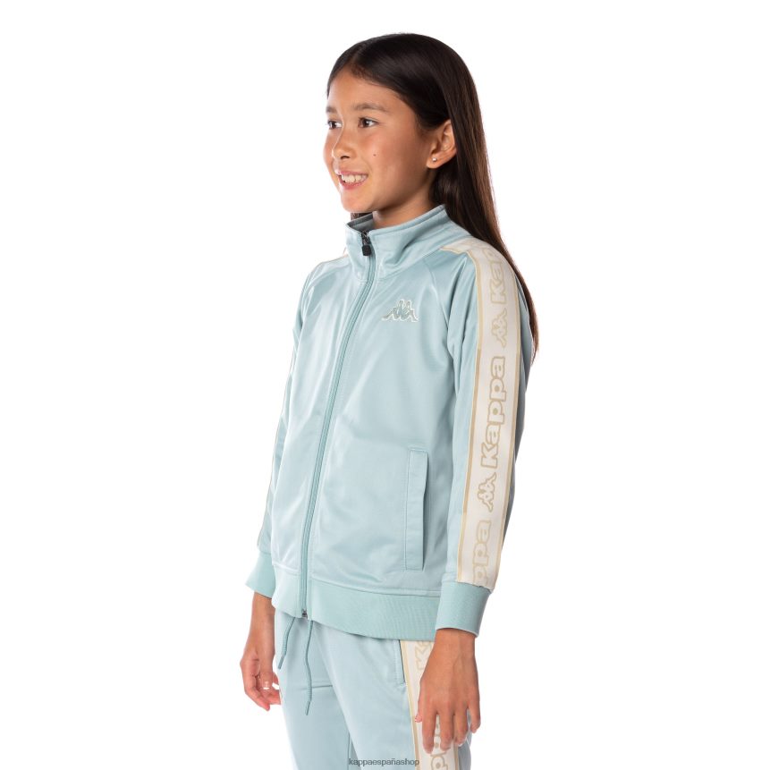 Kappa niños chaqueta deportiva artem 2 con cinta del logo para niños azul claro 4P8JZR403