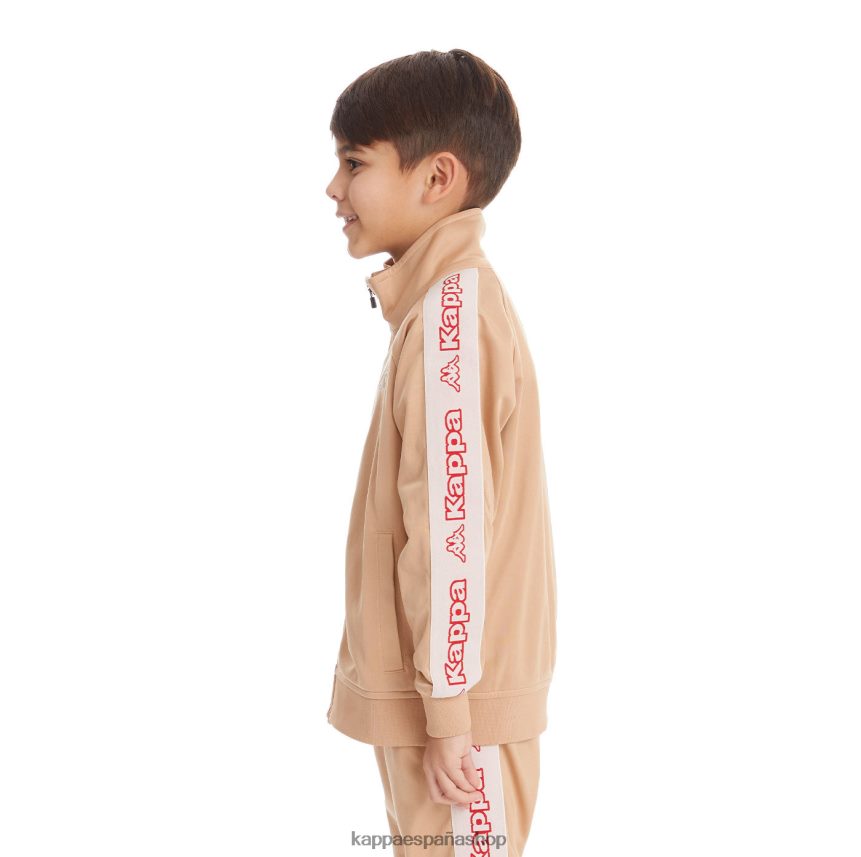 Kappa niños chaqueta deportiva artem 2 con cinta del logo para niños beige 4P8JZR426