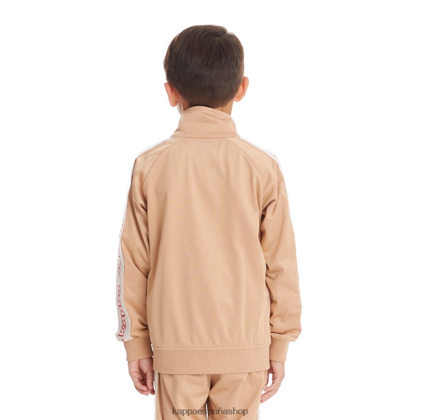Kappa niños chaqueta deportiva artem 2 con cinta del logo para niños beige 4P8JZR426