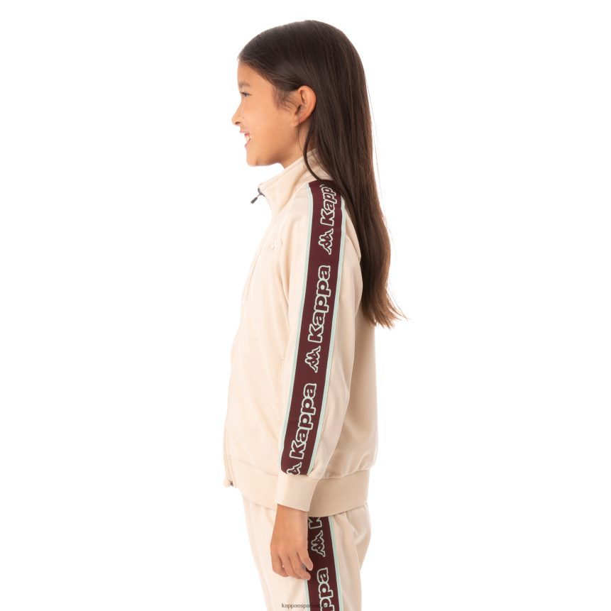 Kappa niños chaqueta deportiva artem 2 con cinta del logo para niños beige 4P8JZR442