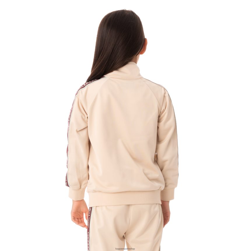 Kappa niños chaqueta deportiva artem 2 con cinta del logo para niños beige 4P8JZR442