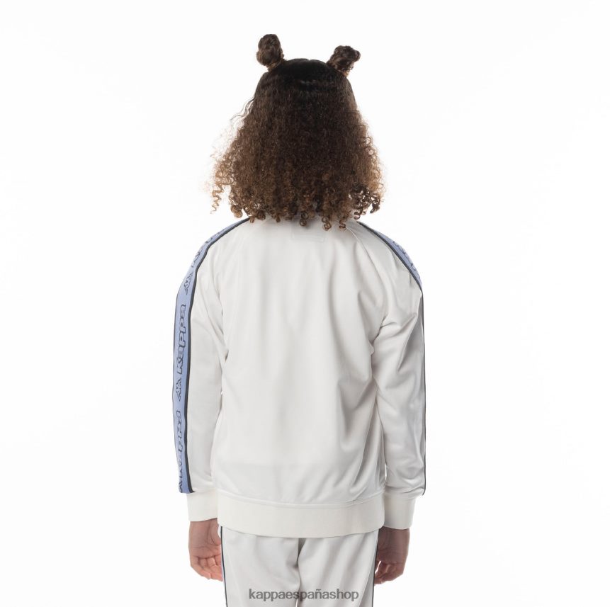 Kappa niños chaqueta deportiva artem 2 con cinta del logo para niños blanco azul 4P8JZR409