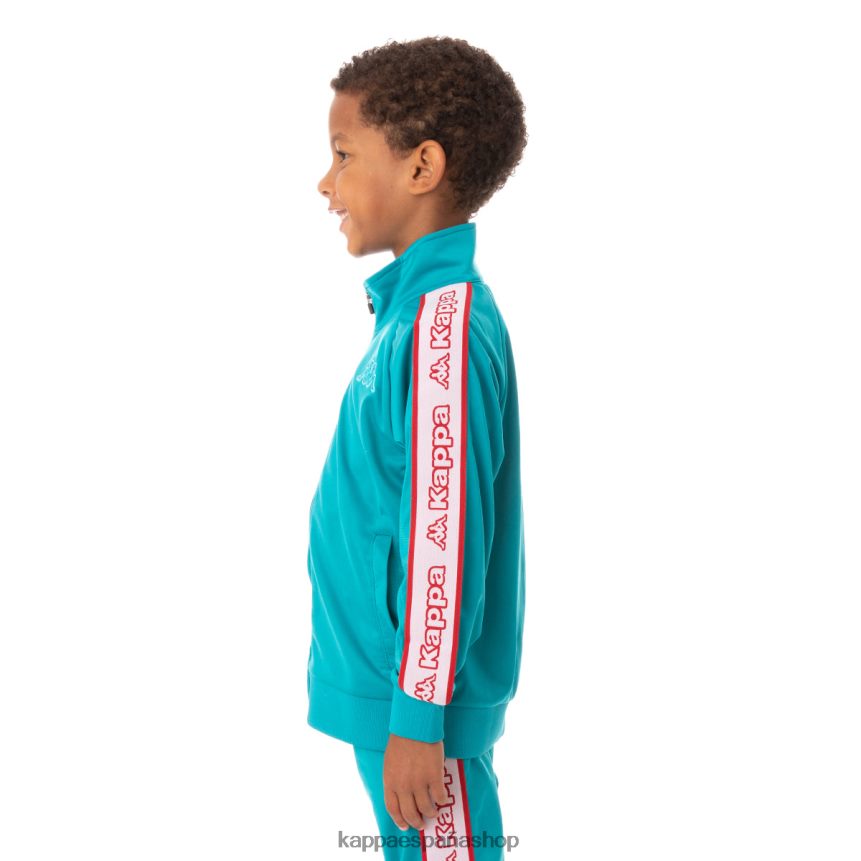 Kappa niños chaqueta deportiva artem 2 con cinta del logo para niños pavo real 4P8JZR441
