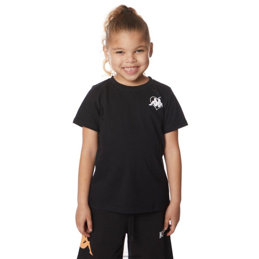 Kappa niños camiseta bytom auténtica para niños azabache negro 4P8JZR642