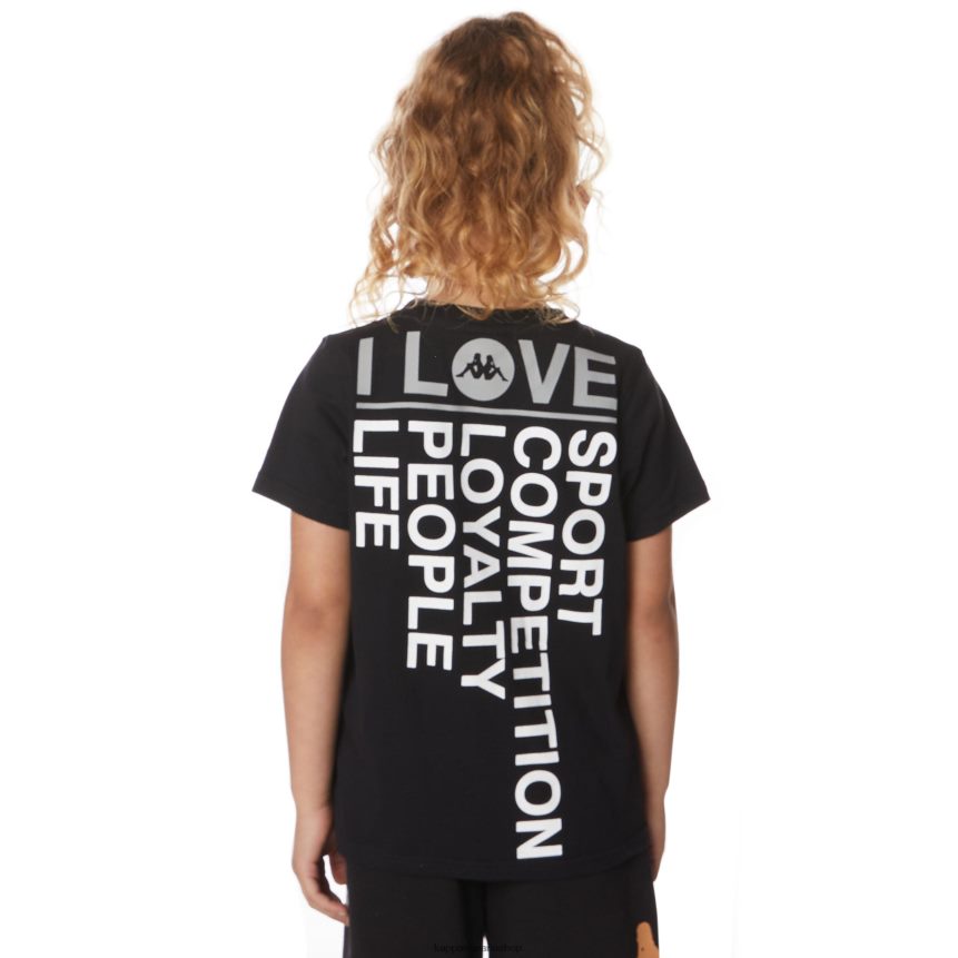 Kappa niños camiseta bytom auténtica para niños azabache negro 4P8JZR642