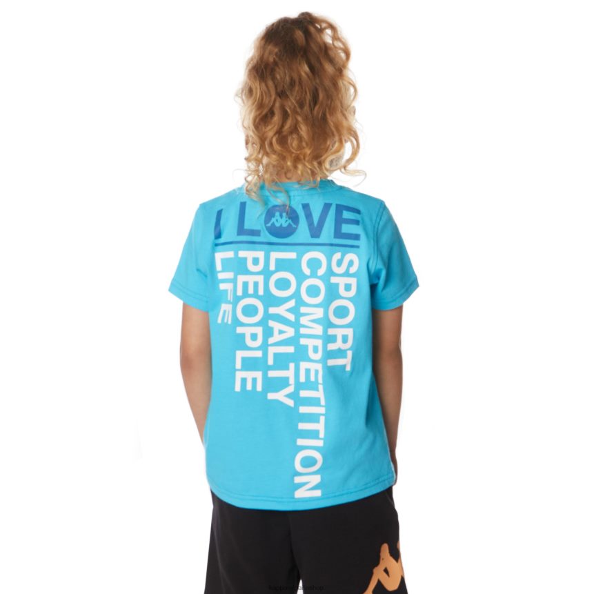Kappa niños camiseta bytom auténtica para niños turquesa 4P8JZR647