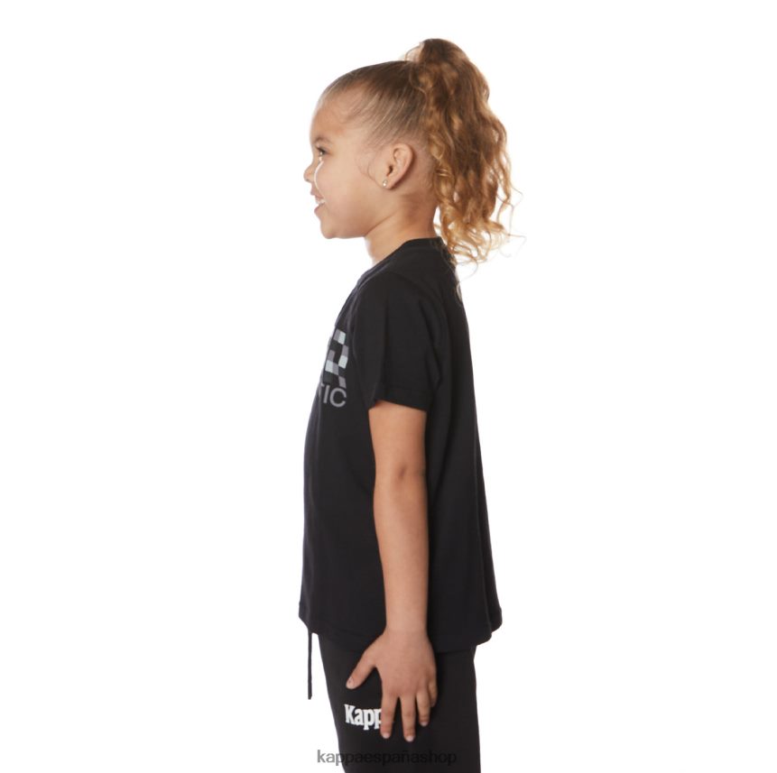 Kappa niños camiseta de río auténtica para niños azabache negro 4P8JZR646