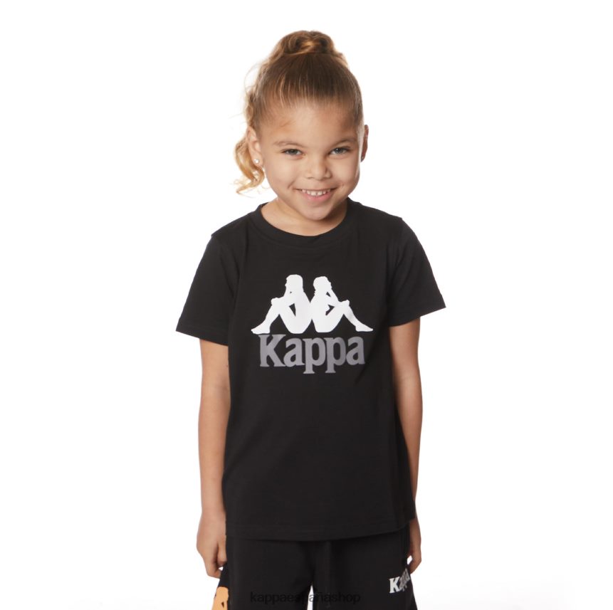 Kappa niños camiseta estessi niños auténtica azabache negro 4P8JZR643
