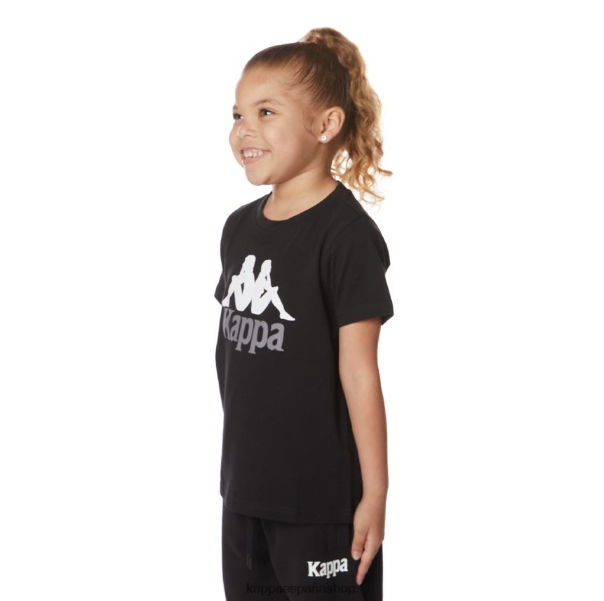 Kappa niños camiseta estessi niños auténtica azabache negro 4P8JZR643