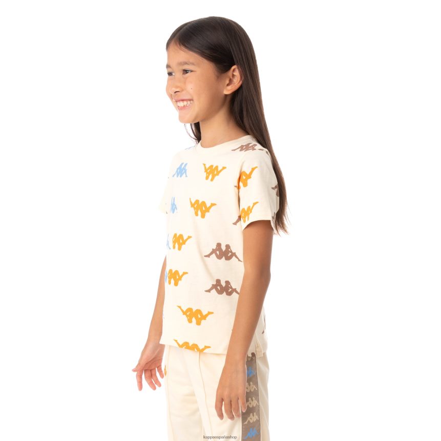 Kappa niños camiseta stavoren auténtica para niños beige 4P8JZR639