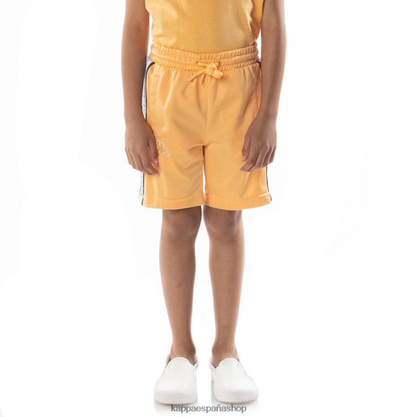 Kappa niños pantalones cortos aedi 2 con cinta del logo para niños naranja claro 4P8JZR620