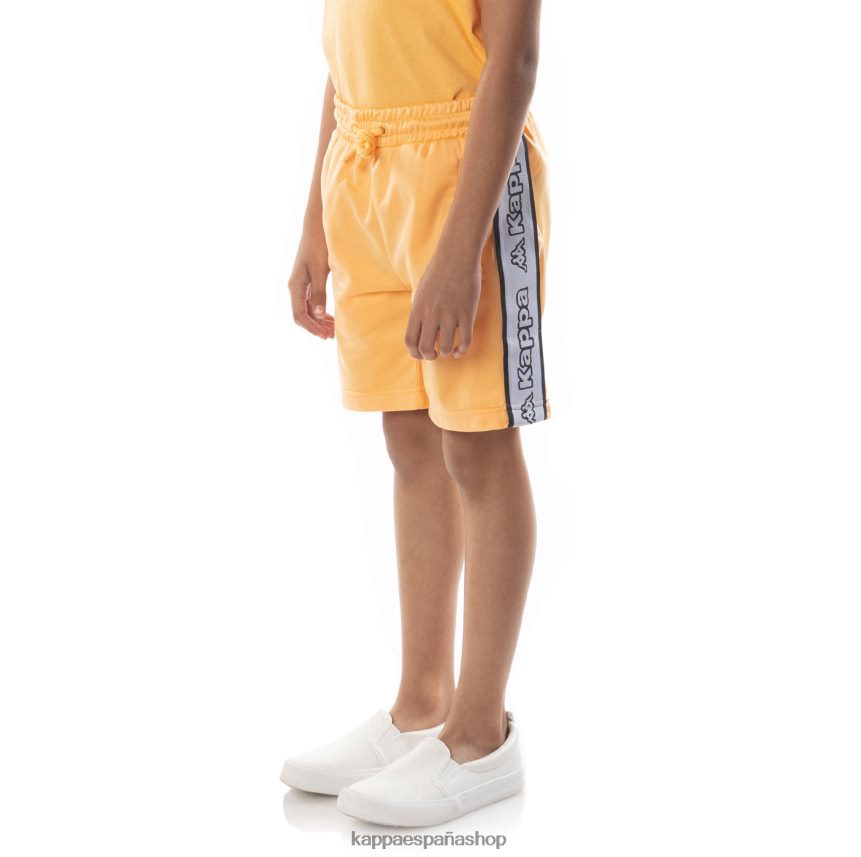 Kappa niños pantalones cortos aedi 2 con cinta del logo para niños naranja claro 4P8JZR620