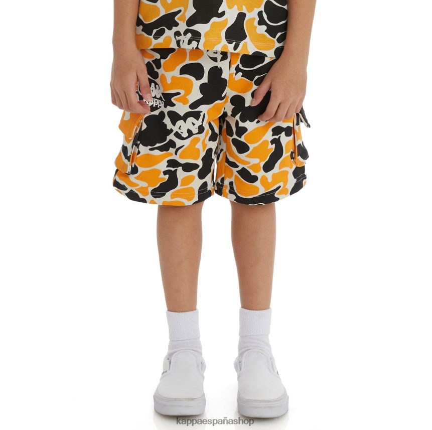 Kappa niños pantalones cortos de patetismo auténtico para niños humo negro naranja claro 4P8JZR633