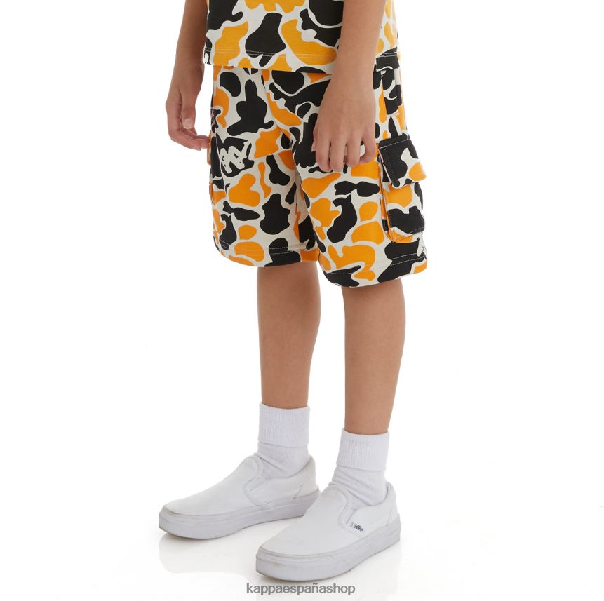 Kappa niños pantalones cortos de patetismo auténtico para niños humo negro naranja claro 4P8JZR633