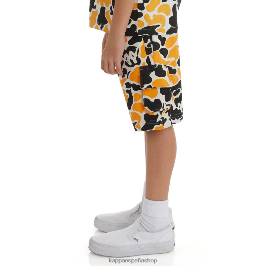 Kappa niños pantalones cortos de patetismo auténtico para niños humo negro naranja claro 4P8JZR633