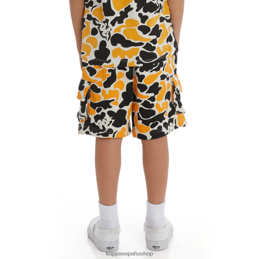 Kappa niños pantalones cortos de patetismo auténtico para niños humo negro naranja claro 4P8JZR633