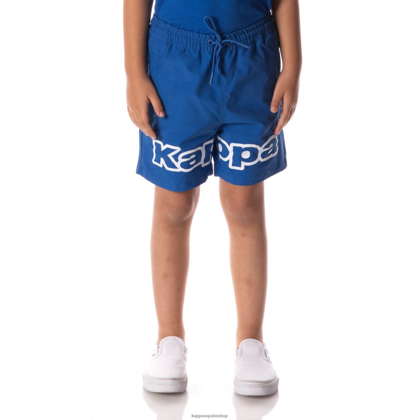 Kappa niños shorts con cinta del logo azul 4P8JZR621