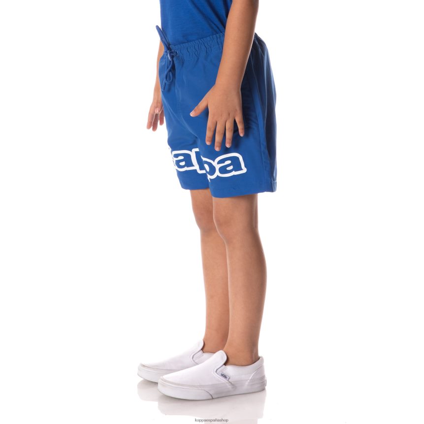 Kappa niños shorts con cinta del logo azul 4P8JZR621