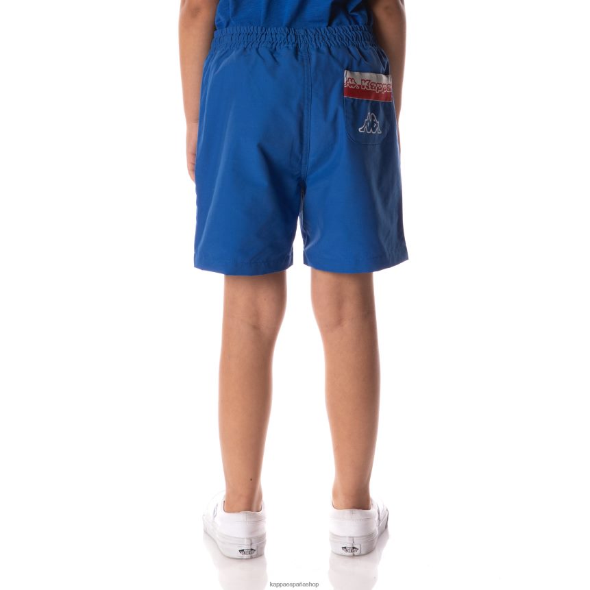 Kappa niños shorts con cinta del logo azul 4P8JZR621
