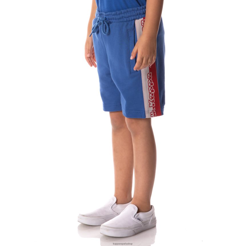Kappa niños shorts con cinta del logo azul 4P8JZR628