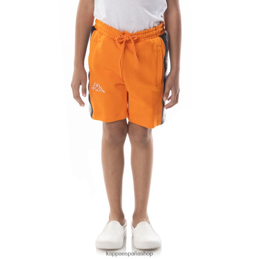 Kappa niños shorts con cinta del logo naranja 4P8JZR625