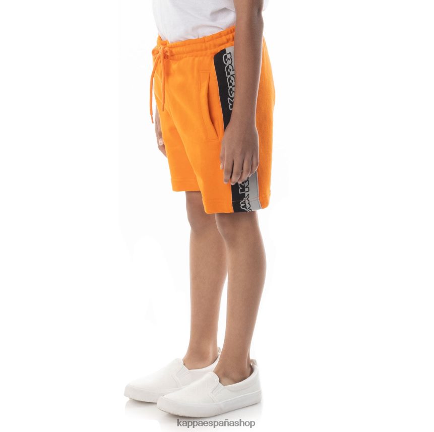 Kappa niños shorts con cinta del logo naranja 4P8JZR625