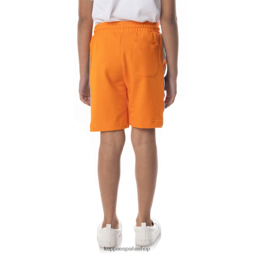 Kappa niños shorts con cinta del logo naranja 4P8JZR625